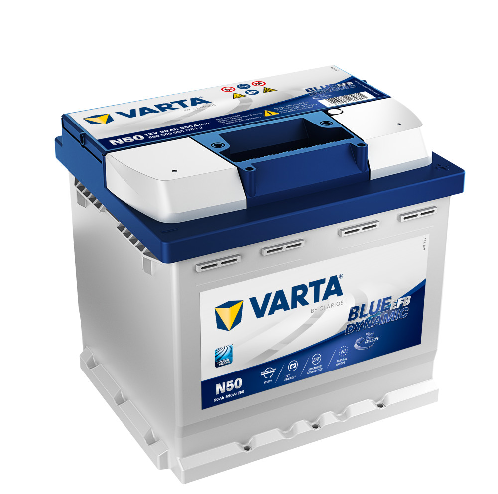 Varta Blue Dynamic EFB 12 V 50 Ah 550 A jobb Akkumulator