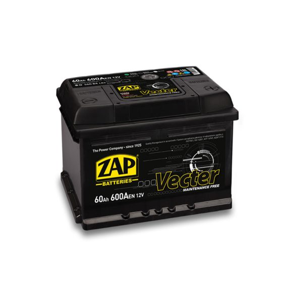 ZAP VECTER 12 V 60 Ah 600 A jobb +