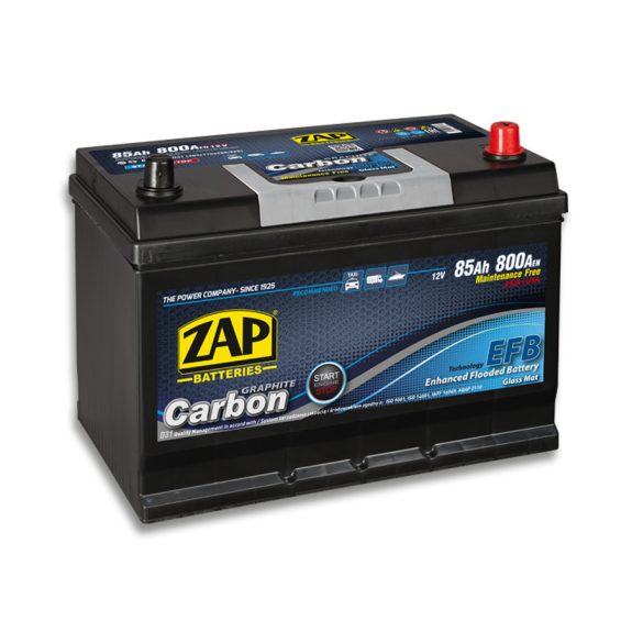 ZAP CARBON EFB 12 V 85 Ah 800 A jobb +