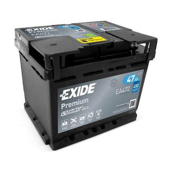 Exide Premium EA472 12 V 47 Ah 450 A jobb+