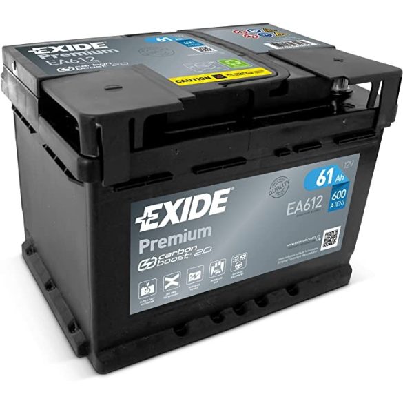 Exide Premium EA612 12 V 61 Ah 600 jobb + EA612