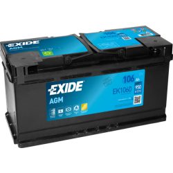 Exide AGM EK1060 12 V 106 Ah 950 A jobb+