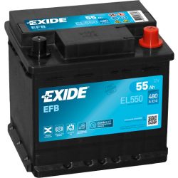 EXIDE EFB 12 V 55 Ah 540 A jobb +