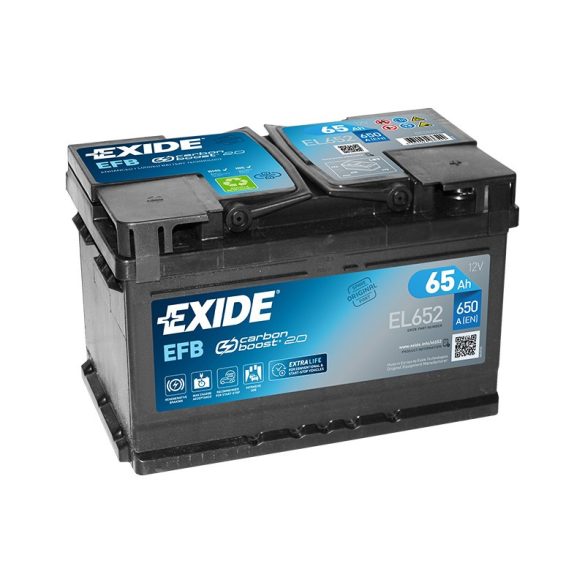 EXIDE EFB 12 V 65 Ah 650 A jobb +  (FORD FIESTA START-STOP) akkumulátor