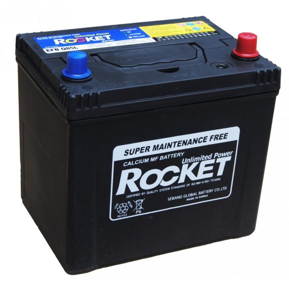 Rocket START- STOP EFB Q85L 12 V 65 Ah 600 A jobb + (Mazda Start stop)